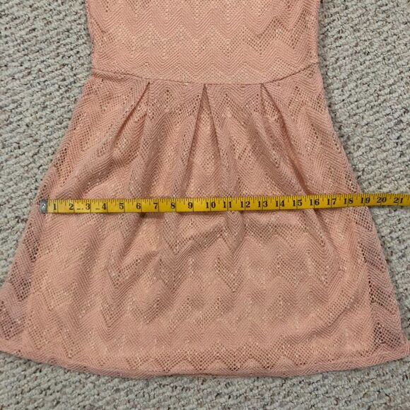 Y2K Peach Pink Owl Apparel Sleeveless Skater Fit and Flare Dress - Size Small - Picture 8 of 11